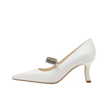 MANOLO BLAHNIK Majika Slim Heel High Heels 7cm Women's White