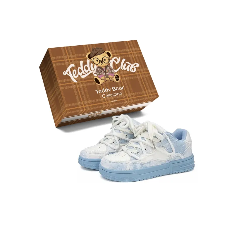 Teddy Bear Collection Coverage Slip Resistant, Abrasion Resistant, And Balanced Low Top Skateboard Shoes Unisex-28