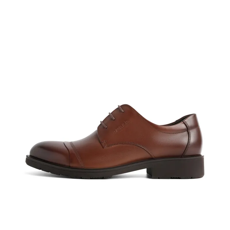 BELLE Dress Shoes Men Low Top Black/Brown-18