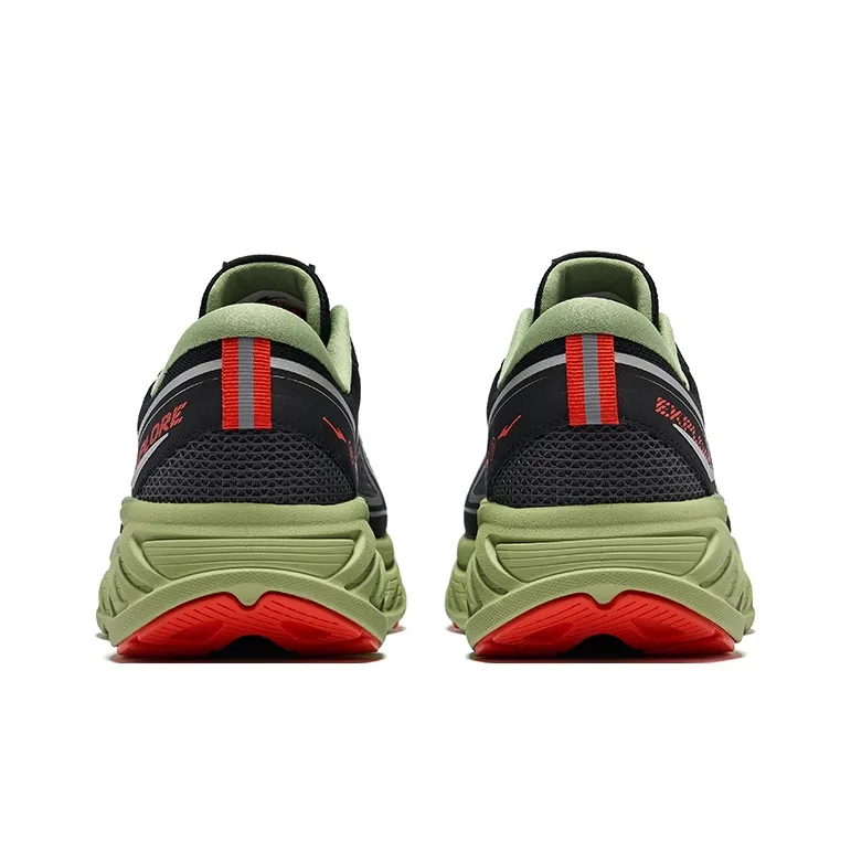 Erke Wild Ride Anti-Slip Wear-Resistant Low-Top Casual Running Shoes Men's Gray Black Green-3