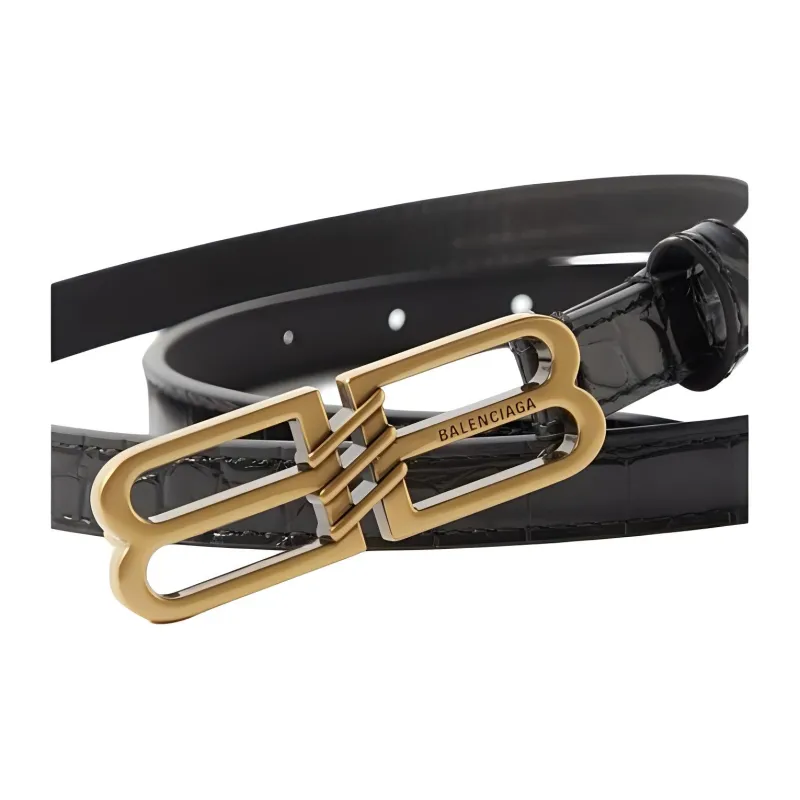 Balenciaga Cow Leather Belts Women's Width 1.5cm-3