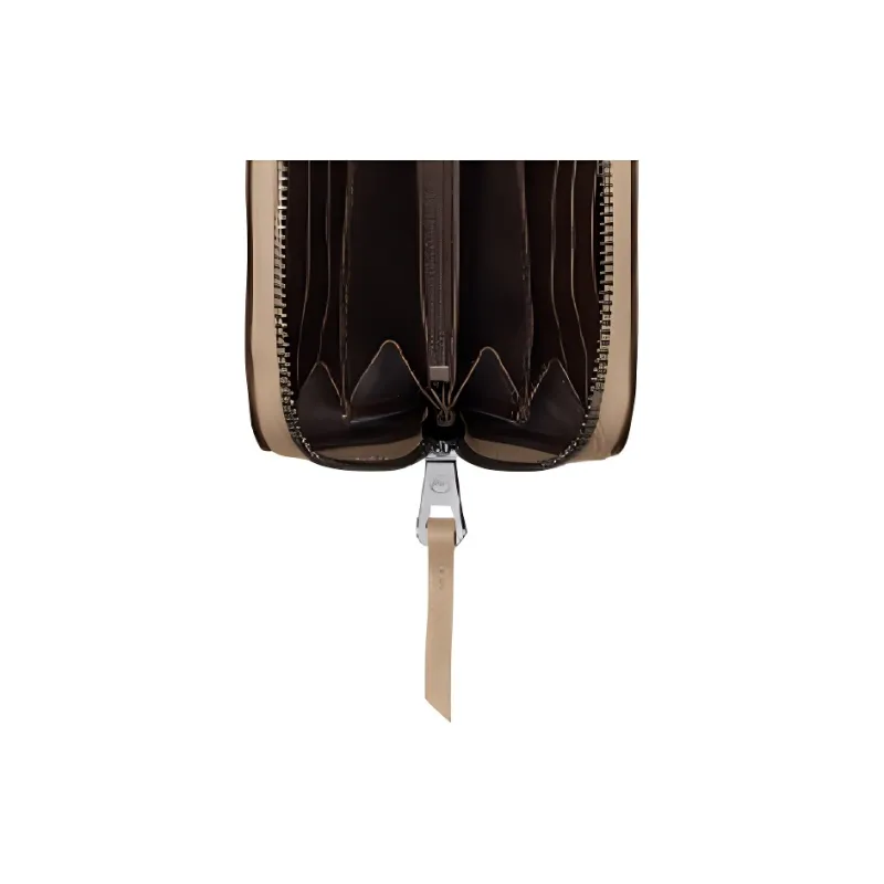 LONGCHAMP 3D Calfskin Wallet Women's Beige-4