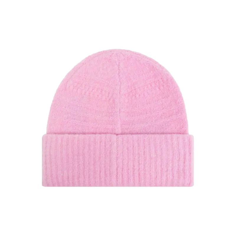 GANNI Logo Embroidered Turn-Up Brim Beanie-1