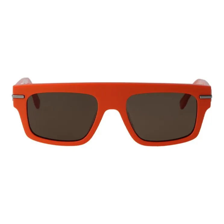 FENDI Acetate Rectangular Sunglasses Unisex Red-1
