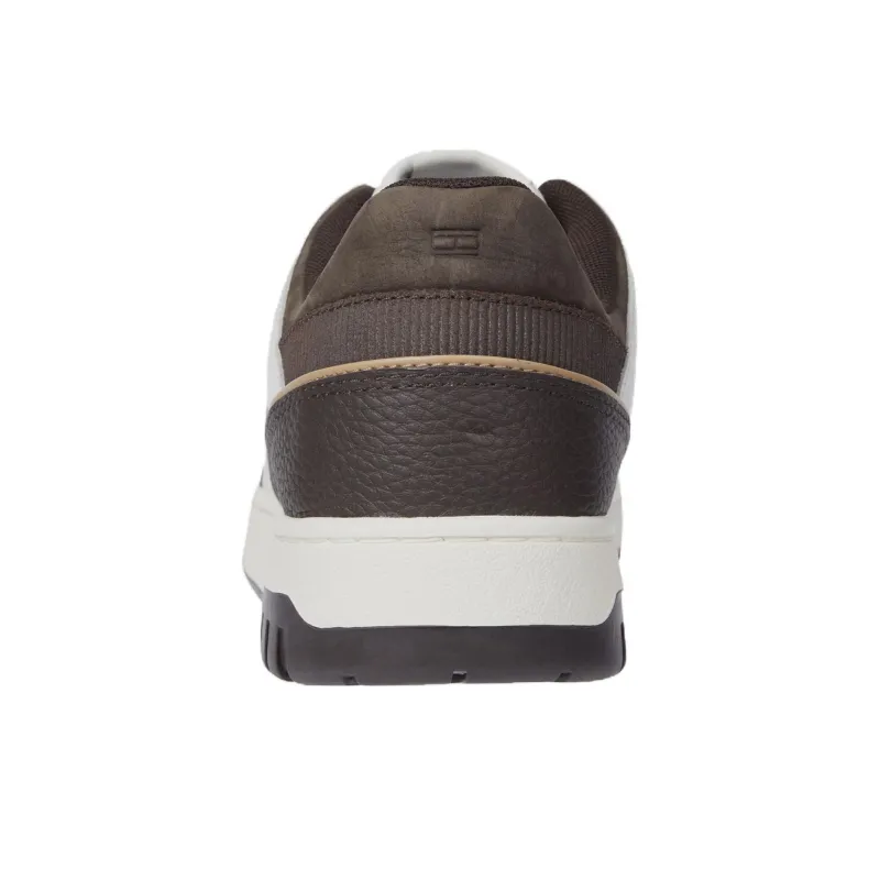 Tommy Hilfiger Trainers Abrasion Resistant Breathable Low Top Basketball Shoes Men's White Brown-3