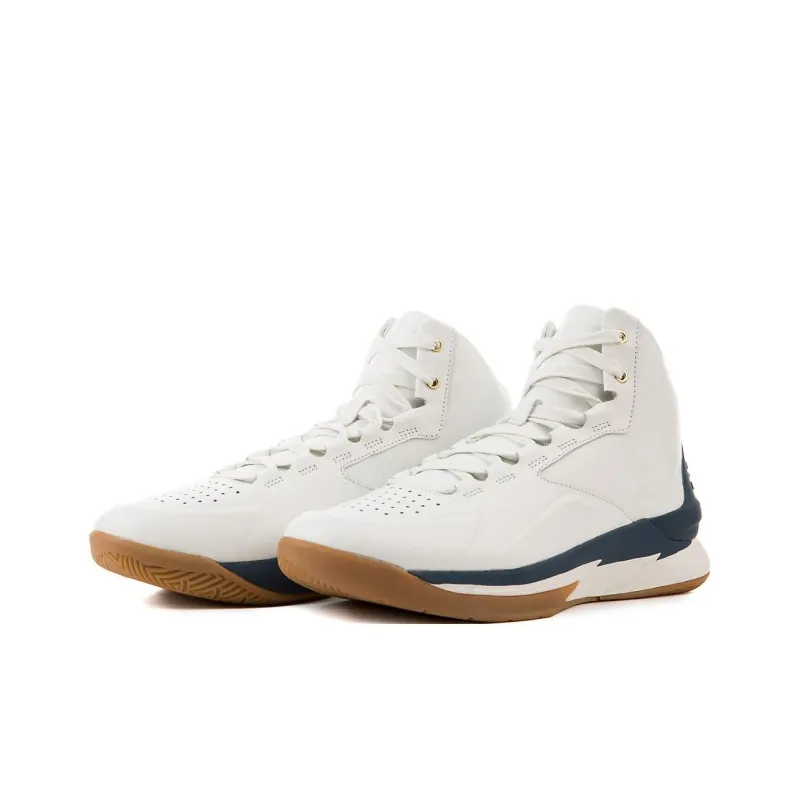 Under Armour Curry 1 Basketball Shoes Unisex Mid Top White/Blue-4
