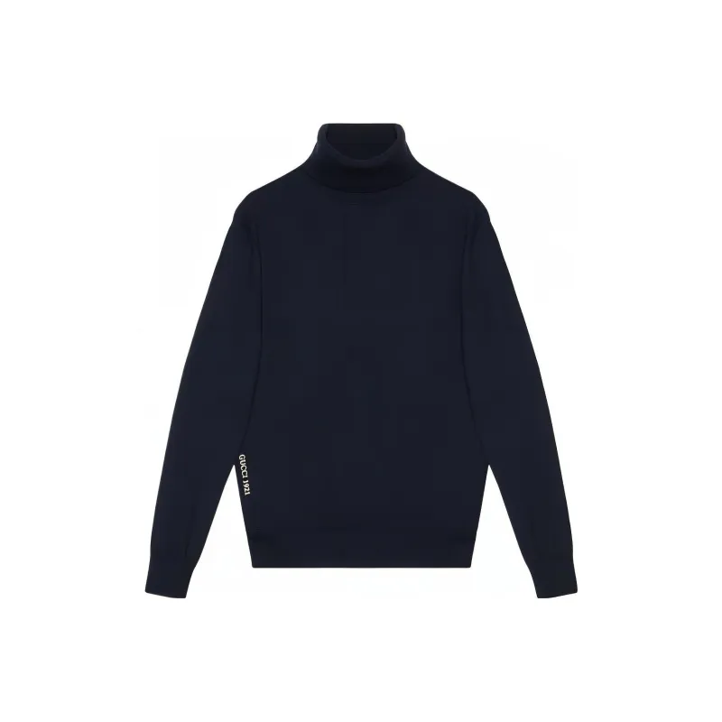 GUCCI Logo Embroidered Roll Neck Jumper-0