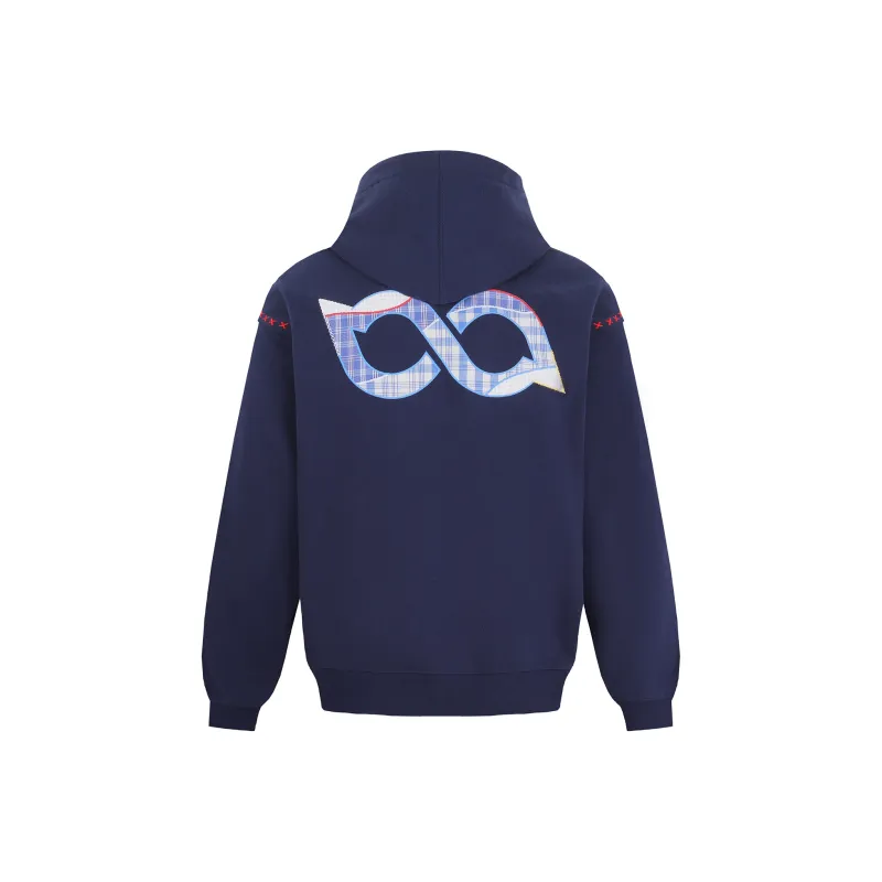BIPOLAR Sweatshirt Unisex Heather Gray Navy Blue-4