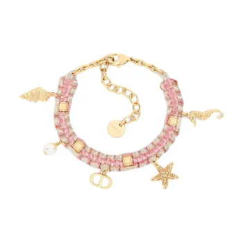 DIOR Resin Bracelets Unisex Pink
