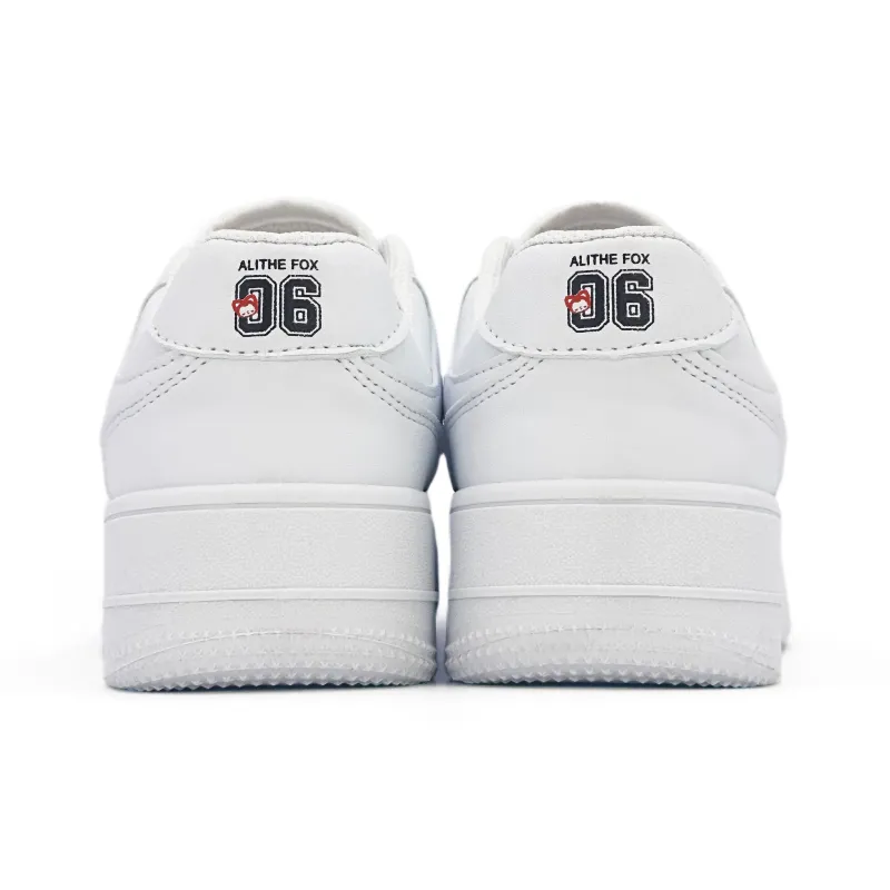 ALI THE FOX Low Top Skateboard Shoes Unisex White-9
