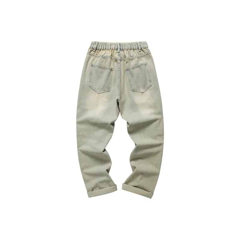 FONDLOOK Jeans Unisex Yellow Mud-2