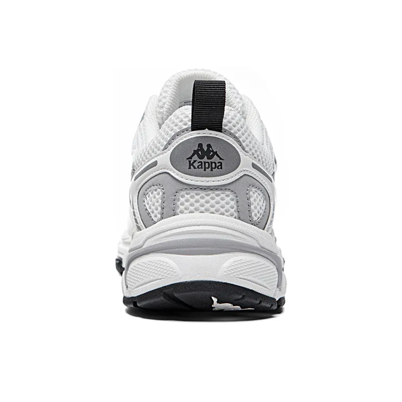 Kappa Anti-Slip Wear-Resistant Breathable Lightweight Low-Top Running Shoes Unisex Heron Feather White Olympics Gray-4