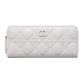 DIOR Jolie Sheepskin Wallet Women's Soft Gray