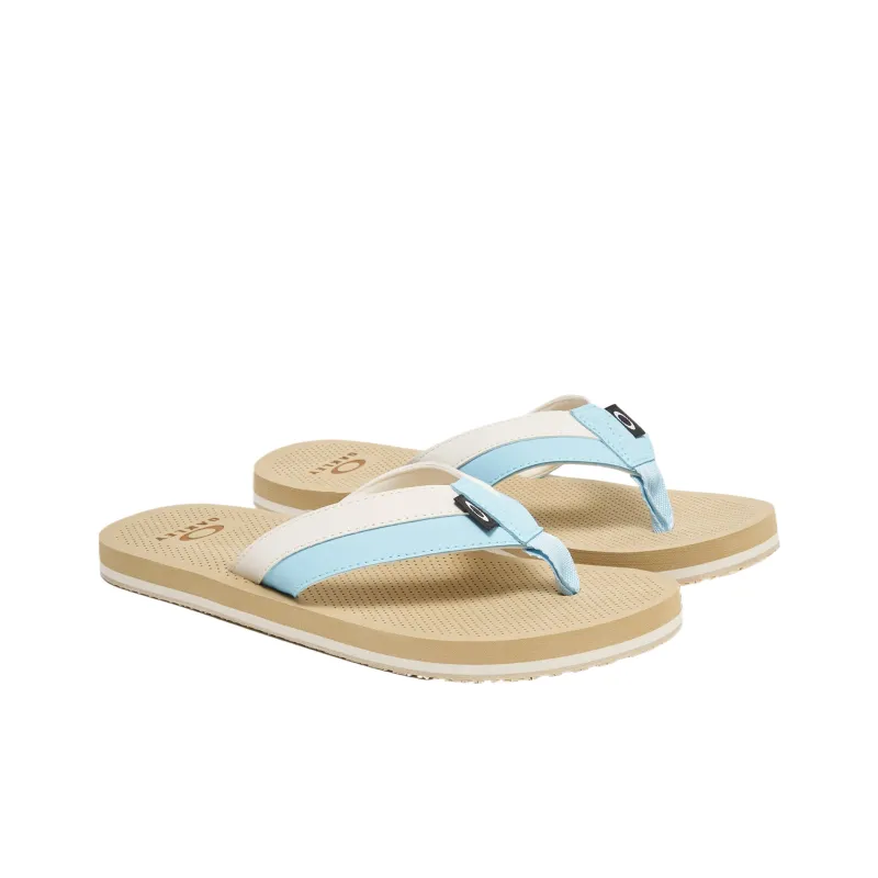 Oakley Rubber Sole Abrasion Resistant Flip Flops Men's Khaki White-1