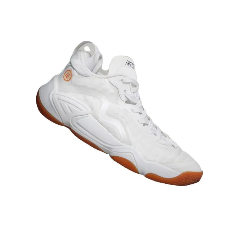 Sneaks & Feet x FREE TIE Cow Hoof 1.1 Abrasion Resistant Breathable Low Top Basketball Shoes Men's White-1