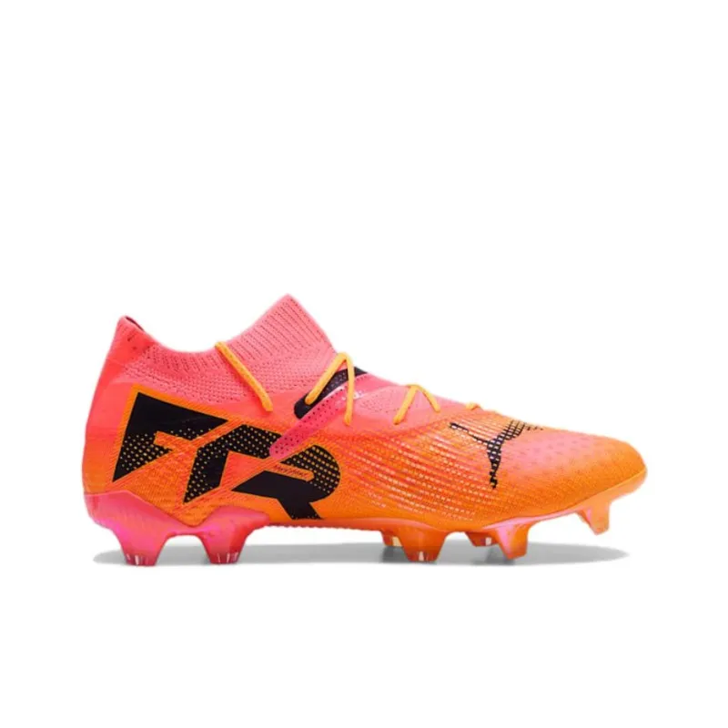 PUMA FUTURE 7 ULTIMATE Anti Slip Wear Resistant Soccer Shoes Unisex Orange Yellow-1