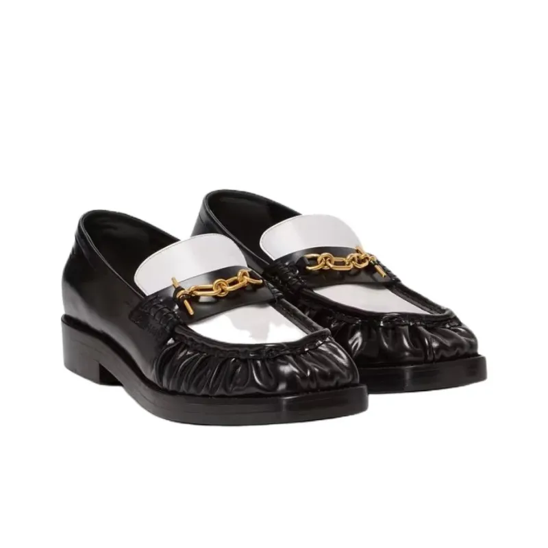 BALMAIN Sync Loafers 3.5cm Men's White & Black-2