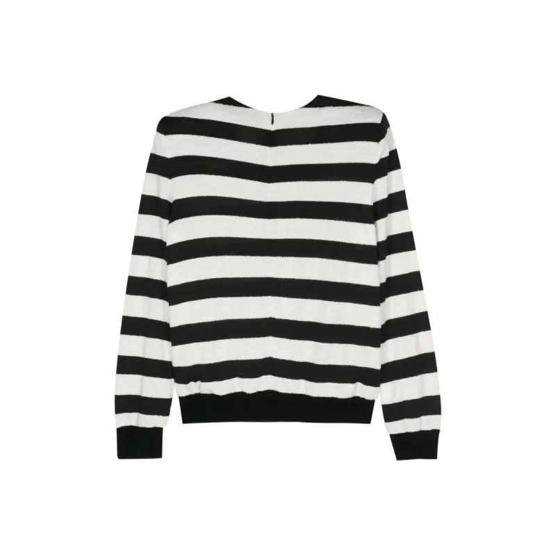 BALMAIN Striped Knitted Jumper-1