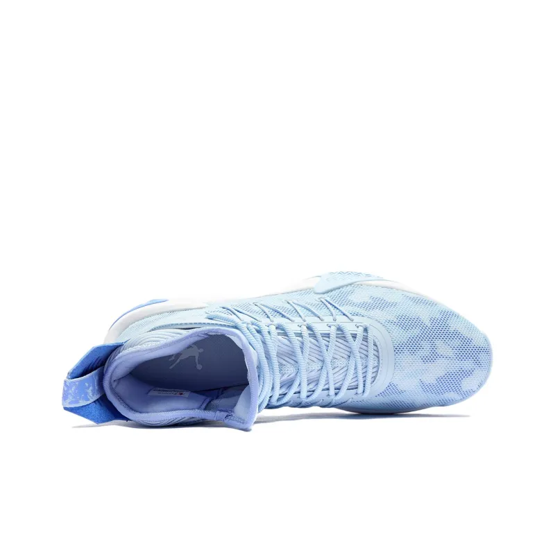 QIAODAN Broken Shadow 1.0 Basketball Shoes Men Mid Top Glacier Blue Rhythmic Blue-3