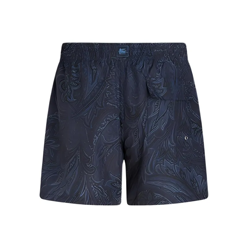 ETRO Paisley Printed Drawstring Swim Shorts-1