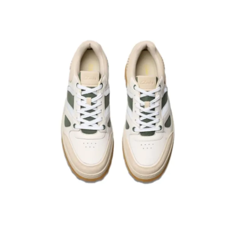 Clarks CraftEdge Code Cushioned Slip Resistant Low Top Casual Shoes Men's Beige Green-4