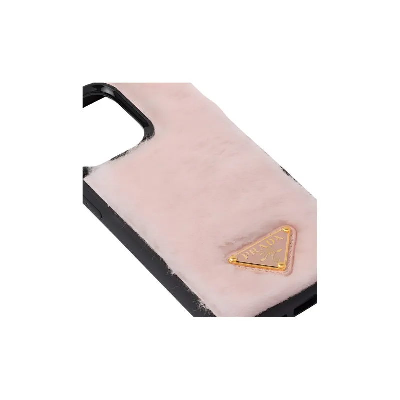 PRADA Shearling IPhone 13 Pro Case Bag Accessory Women's Orchid Pink-2