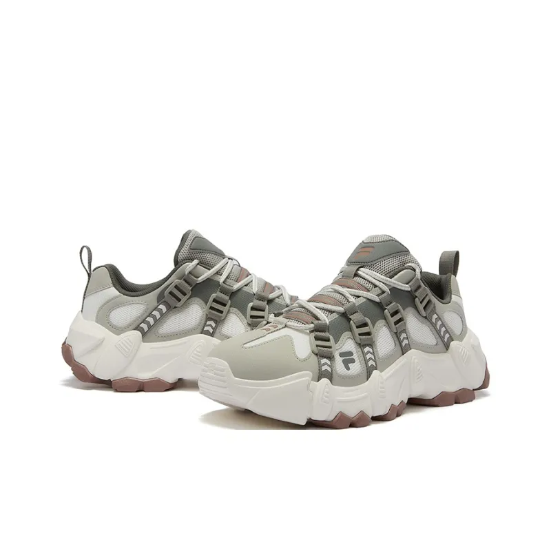 FILA FUSION EXOCET Mountains Shoes Anti-Slip Wear-Resistant Low-Top Casual Shoes Men's White Gray-3