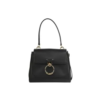 Chloe Chloé Bags Grain Cow Leather Handbag, Shoulder Bag Women's Black