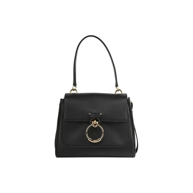 Chloe Chloé Bags Grain Cow Leather Handbag, Shoulder Bag Women's Black-0