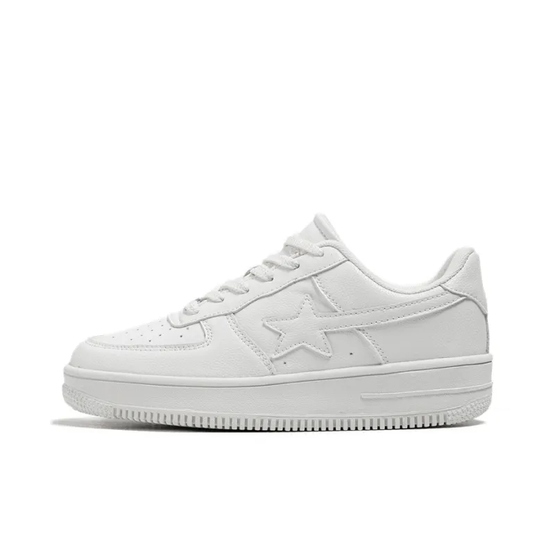 GQWE Anti-Slip Wear-Resistant Low-Top Vintage Star Skateboard Shoes Men's-0