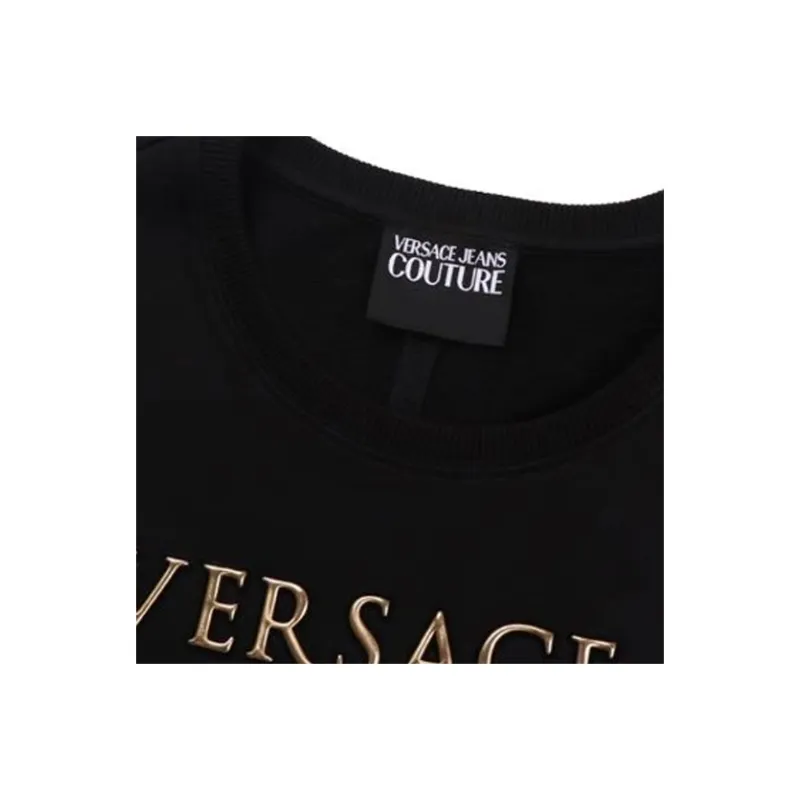 VERSACE Short Sleeved Dresses Women's Black-3