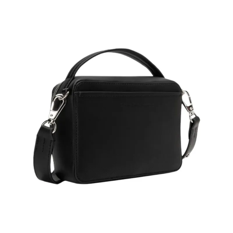 CALVIN KLEIN Blended Material Shoulder Bag, Crossbody Bag, Handbag Trumpets Women's Black-1
