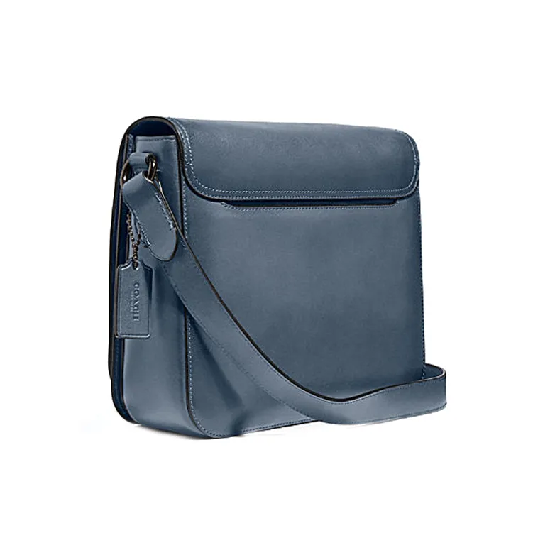 COACH Gotham Leather Messenger Bag, Shoulder Bag, Crossbody Bag Medium Size Men's Blue Gray-1