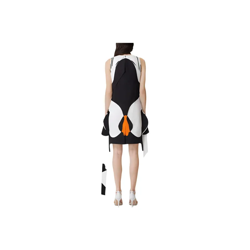 Burberry Sleeveless Slogan Print Mini Dress-1