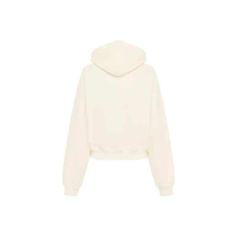 WITH JEAN SS25 Freddie Zip Through Sweatshirt Women's Cream-1
