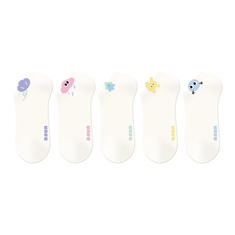 DJUNGLE No Show Socks Women's 5 Pack-0