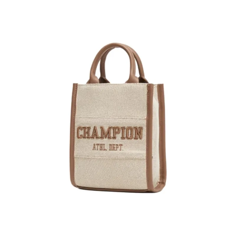 Champion Fabric Tote Bag Shopping Bag Handbag Small Size Women's Brown/Dark Blue/Black/White-1