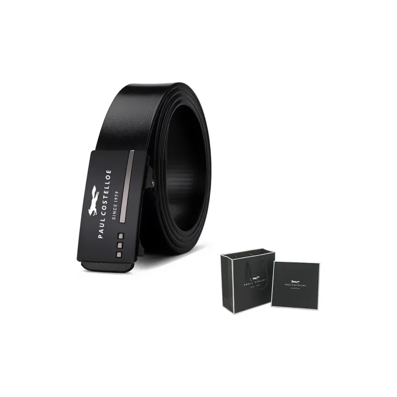 PAUL COSTELLOE Cow Split Leather Belts Men's 3.5cm-4