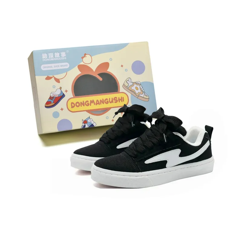 Anime Story Slip Resistant, Abrasion Resistant, Lightweight, Breathable Low Top Skateboard Shoes Unisex-25