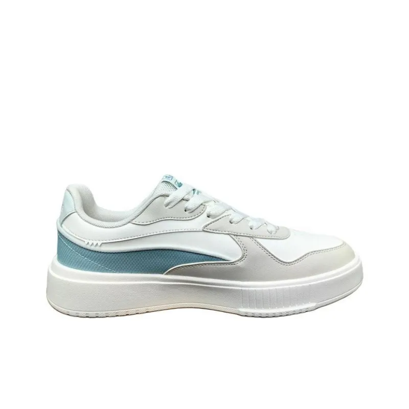 Erke Non slip Lightweight Low Top Skateboard Shoes Men's White Gray-1