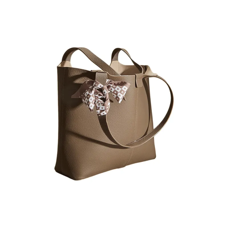 Marino Orlandi Cow Leather With Synthetic Leather Shoulder Bag, Crossbody Bag, Tote, Bucket Bag Tubas Women's-2