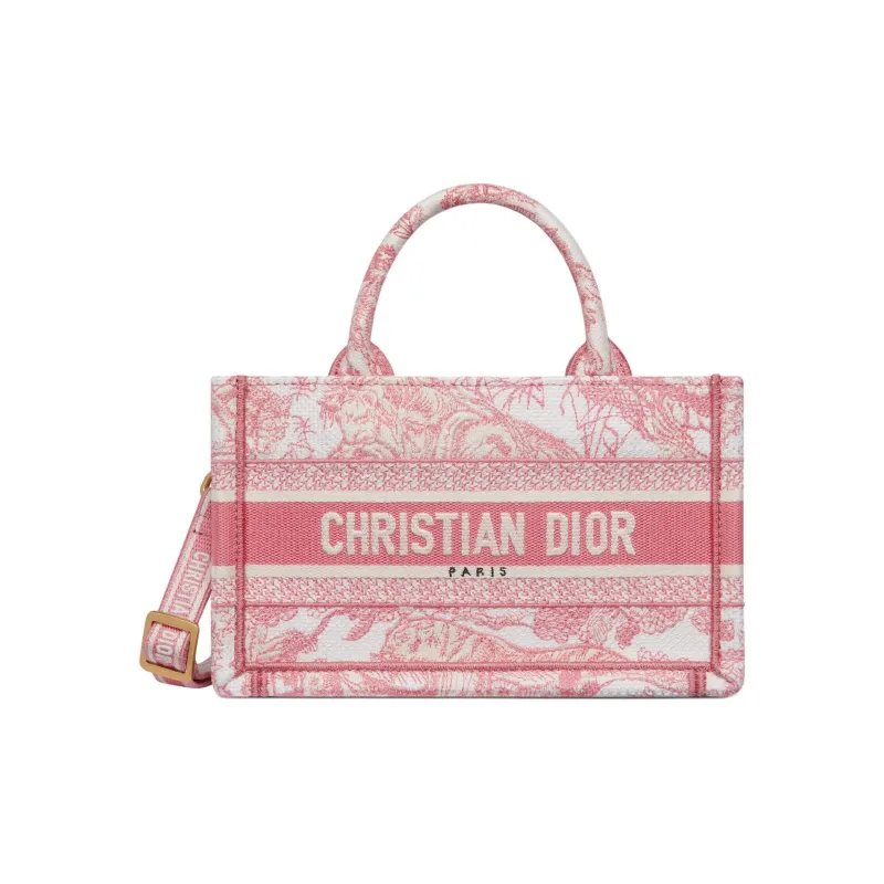 DIOR Dioriviera Cotton Tote Bag, Shopping Bag, Shoulder Bag, Handbag Mini Women's Pink-0