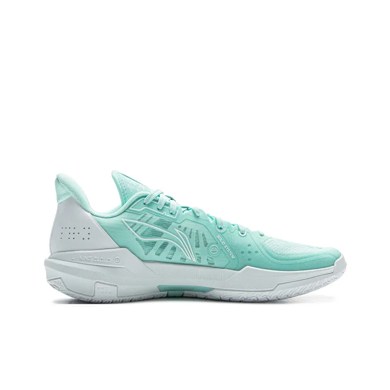 LINING Light Speed 3 Basketball Shoes Men Low Top Island Blue White-1
