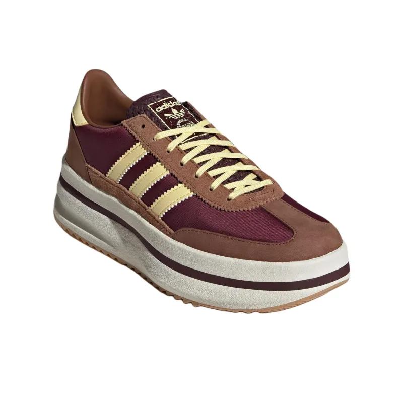 Adidas Originals SL 72 Abrasion Resistant Low Top Casual Shoes Women's Brown Yellow-1