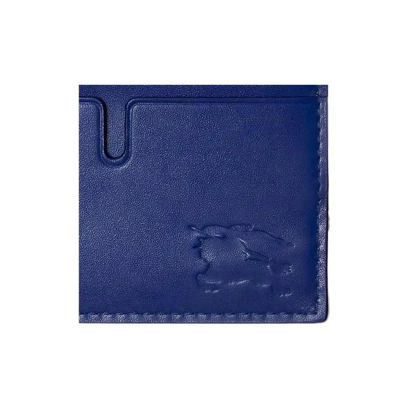 Burberry Calfskin Card Holder Men's Blue-3