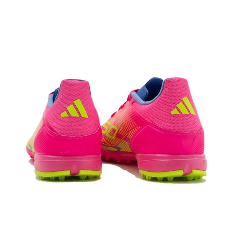 Adidas F50 League Abrasion Resistant Soccer Shoes Unisex Pink-3