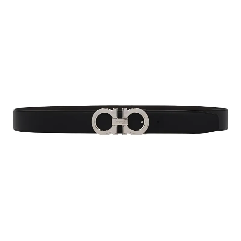 Ferragamo Leather Belts Men Black-2