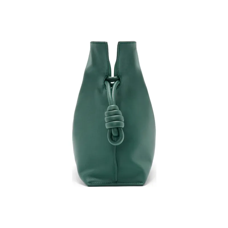 LOEWE Flamenco Napa Calf Leather Clutch Bag Over The Shoulder Medium Size Women's Vanilla Grass Green-3