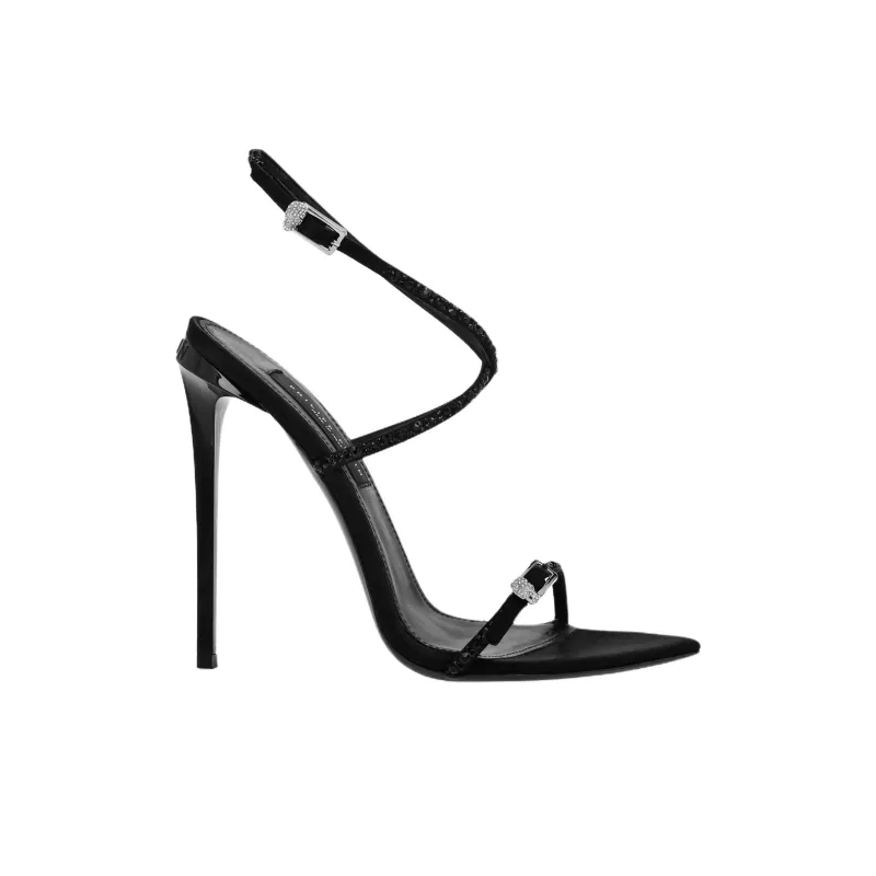 PHILIPP PLEIN One Strap Sandals 12cm Women's Black-1