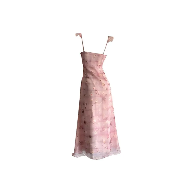 AFGGD Slip Dresses Women's Pink-4